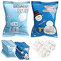 4E's Novelty 50 Packets Mini Marshmallows Individually Wrapped Packs for Hot Cocoa Toppers Christmas Marshmallows For Hot Chocolate Bar Supplies Party