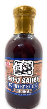 Country Style Original" BBQ Sauce by Elk Creek Bar-B-Q-Co. | Traditional Sweet & Savory Flavor | Best Barbeque Sauce | Dipping Sauce | Competition