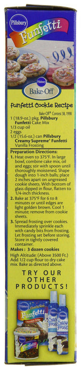 Pillsbury Cake Mix Funfetti, 18.9-Ounce Boxes (Pack of 12)