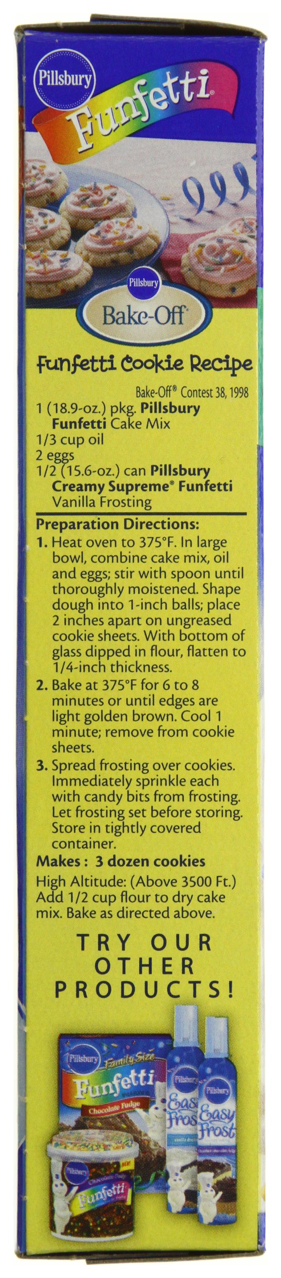 Pillsbury Cake Mix Funfetti, 18.9-Ounce Boxes (Pack of 12)