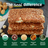 Kate’s Real Food Organic Granola Bars - White Chocolate Macadamia (2.2 oz, Pack of 12) - Organic Energy Bars with Non GMO All Soy Free Free Oats