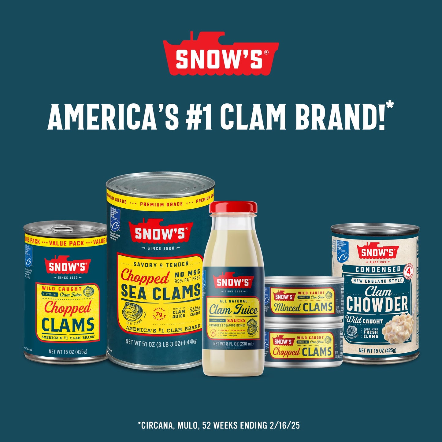 Snow's Tuscan Style Red Clam Sauce, 15 oz - Authentic Italian Clam Sauce - Made with Fresh Clams, Garlic & Spices - Serve with Your Favorite Pasta or