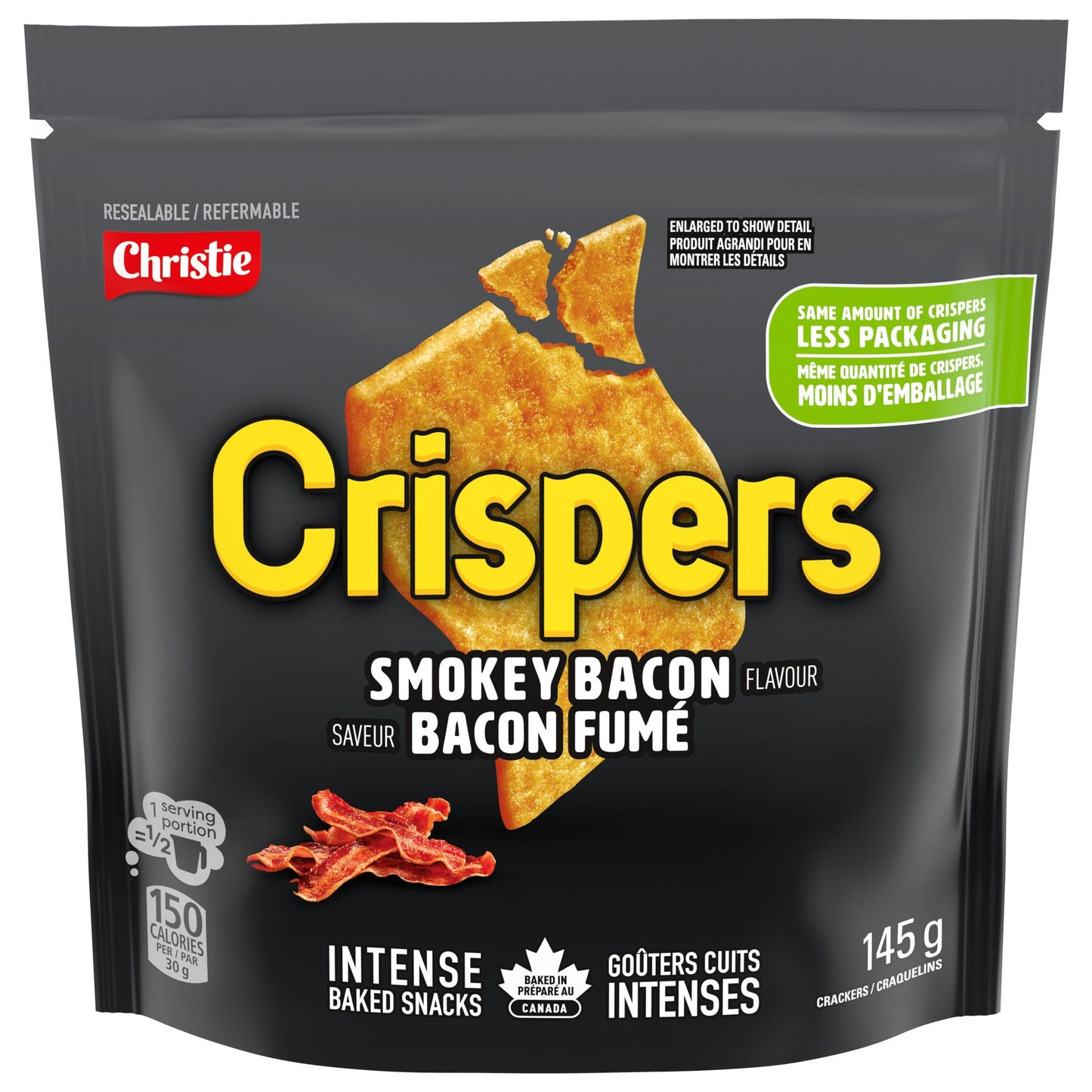 Christie Crispers Smokey Bacon Flavored Crackers 145g/5.1 oz