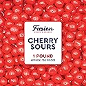 Cherry Sours Candy, 1 Pounds Bulk Cherry Candies - Chewy Jelly Candy Balls, Red Sour Balls, Old Fashioned Sweet Tangy Sour Valentine's Day Treats