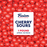 Cherry Sours Candy, 1 Pounds Bulk Cherry Candies - Chewy Jelly Candy Balls, Red Sour Balls, Old Fashioned Sweet Tangy Sour Valentine's Day Treats