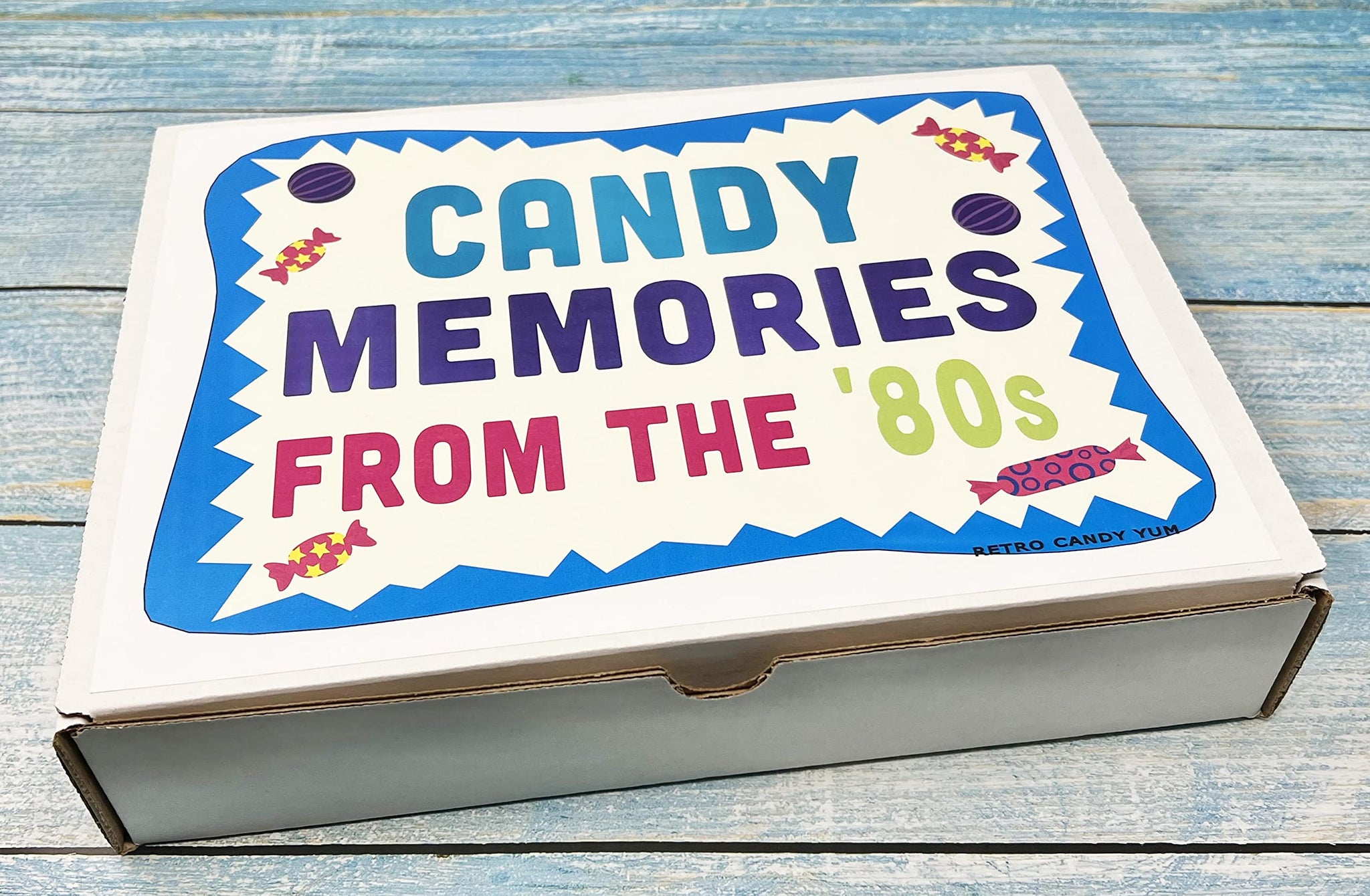 RETRO CANDY YUM 80s Gift Box with 1980's Candy Assortment for Man or Woman - Birthday Gift, Appreciation or Thank You
