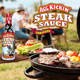 Ass Kickin' Spicy Steak Sauce with Habanero 10 oz. Premium Gourmet Steak Sauce with Hot Pepper Perfect for Hot Sauce Fans Try if You Dare!