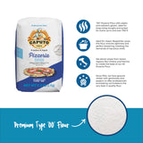 Mulino Caputo 00 Pizzeria Flour - 1-kilo bag (Pack of 4)