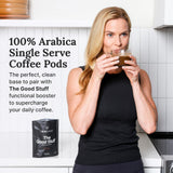 For Wellness Arabica Coffee Pods (24 Pods, Dark Roast) - Pair With The Good Stuff to Supercharge Your Coffee