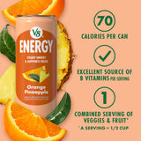 V8 Energy Orange Pineapple Energy Drink, 11.5 fl oz Can (12 Pack)