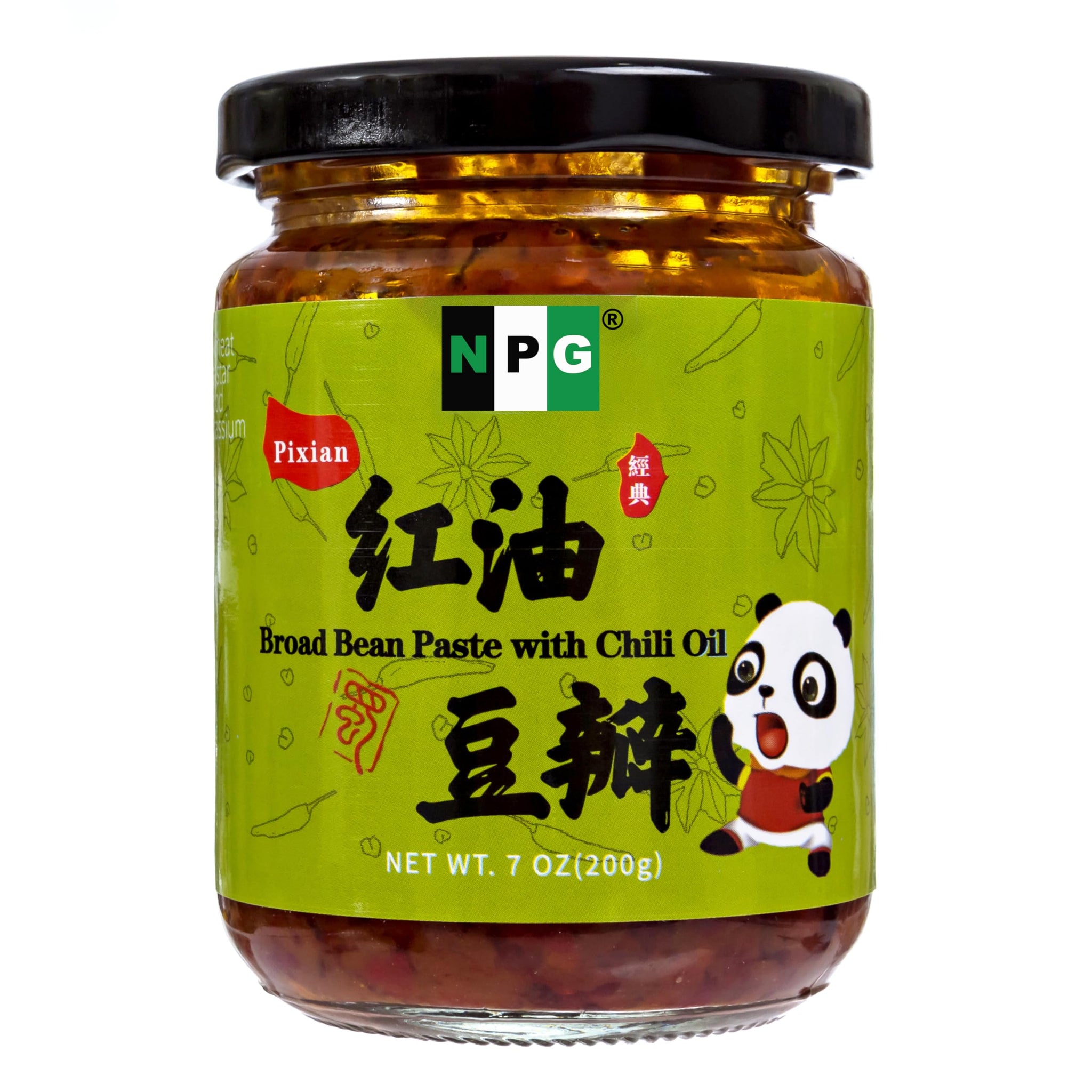 NPG Pixian Broad Bean Chili Paste 7 oz, Hongyou Doubanjiang with Chili Oil