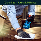 Black Nitrile Disposable Gloves Large, 100 Count - Powder-Free Latex-Free Gloves for Food Prep, BBQ, Tattooing, Cleaning, and Household Use - Snug Fit