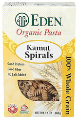Eden Organic Kamut Spirals, 12 oz, 100% Whole Grain, Fusilli, Macaroni Cut, Non-GMO