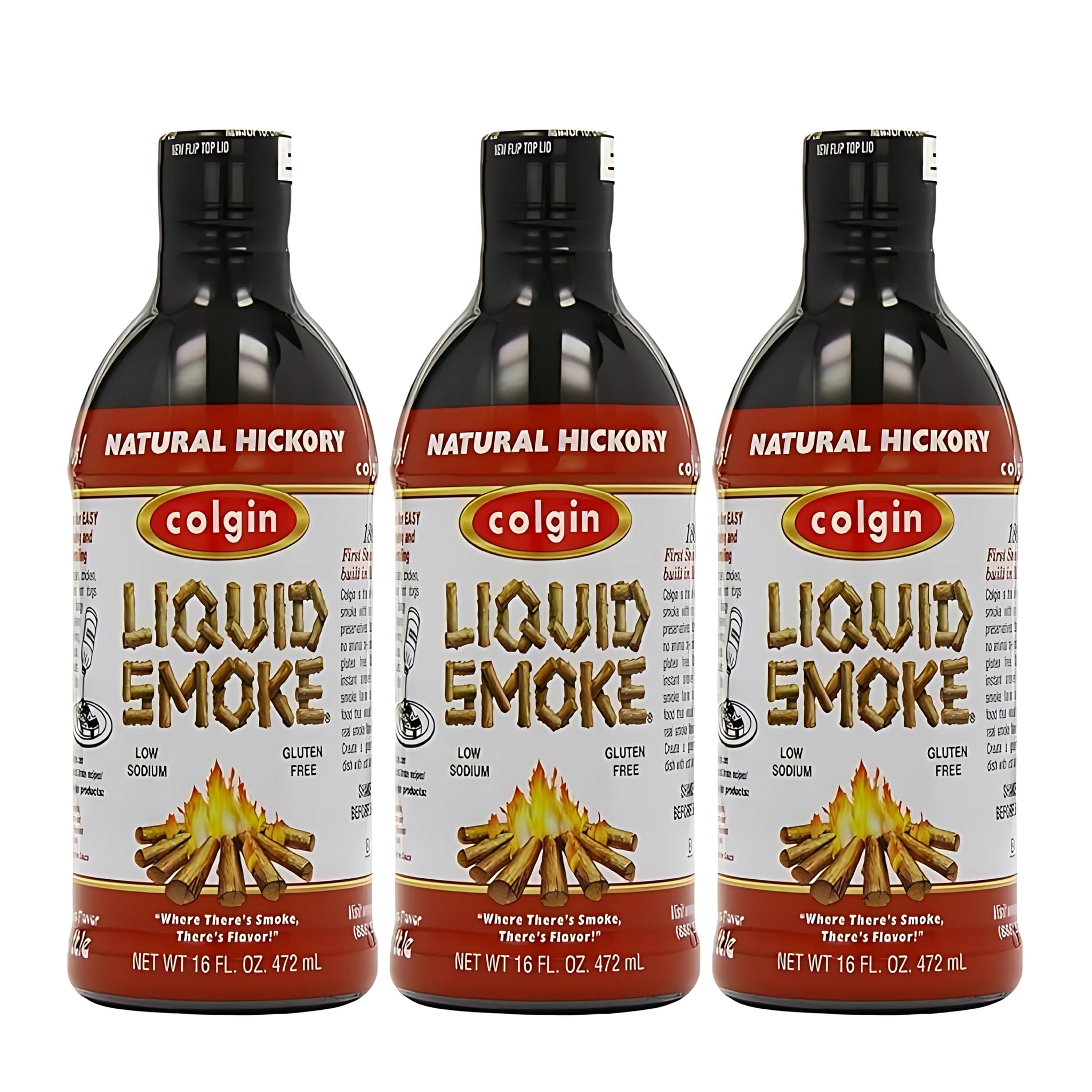 Colgin Authentic Hickory Liquid Smoke (16 oz) for Home Cooks & BBQ Enthusiasts | Liquid Smoke for Cooking | Rich, Sweet Smoky Flavor for Meats