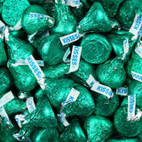 400ct Personalized Candy Promotional Items Green Kisses with DIY Photo or Logo Stickers, Chocolate Party Favors for Birthday, Wedding & More