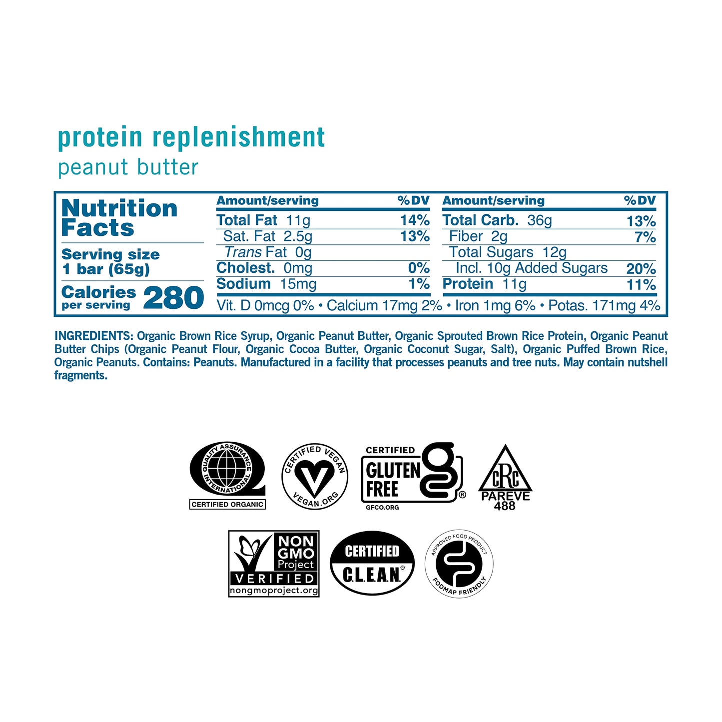 GoMacro MacroBar Organic Vegan Protein Bars, Peanut Butter, 2.3 Ounce Bars (Pack of 12)