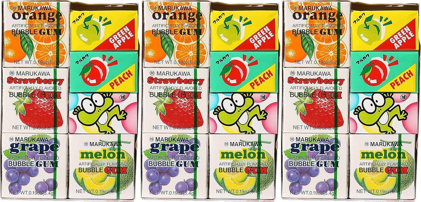Marukawa 7 Pack Bubble Gum 1.29oz (3 Pack)