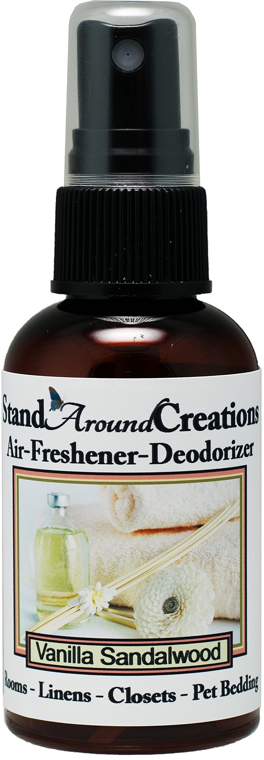 Concentrated Spray For Room/Linen/Room Deodorizer/Air Freshener - 2 fl oz - Scent - Vanilla Sandalwood: A beautiful combination of luscious rich