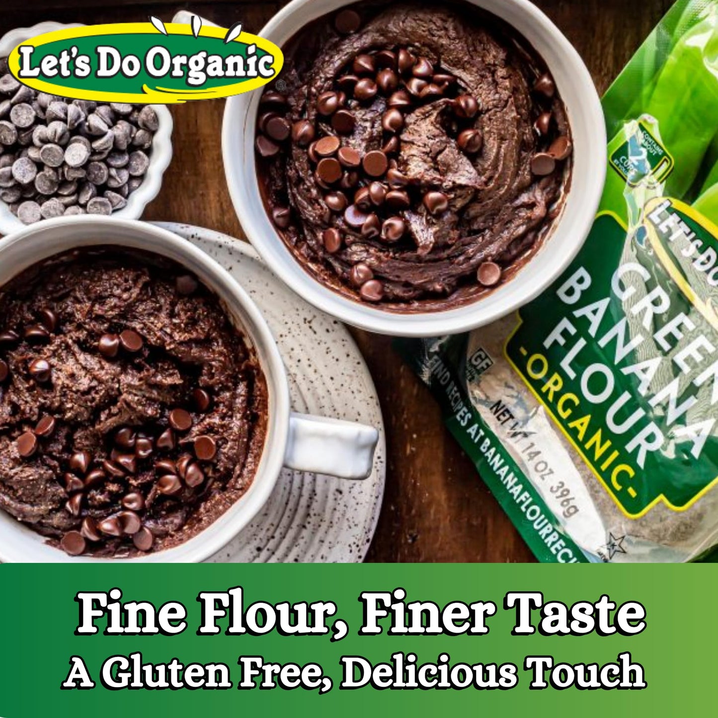 Let's Do Organic Green Banana Flour - Grain Flour Replacement, Resistant Starch, Versatile Starch, Gluten Free, Iron, Non-GMO Project Verified, USDA