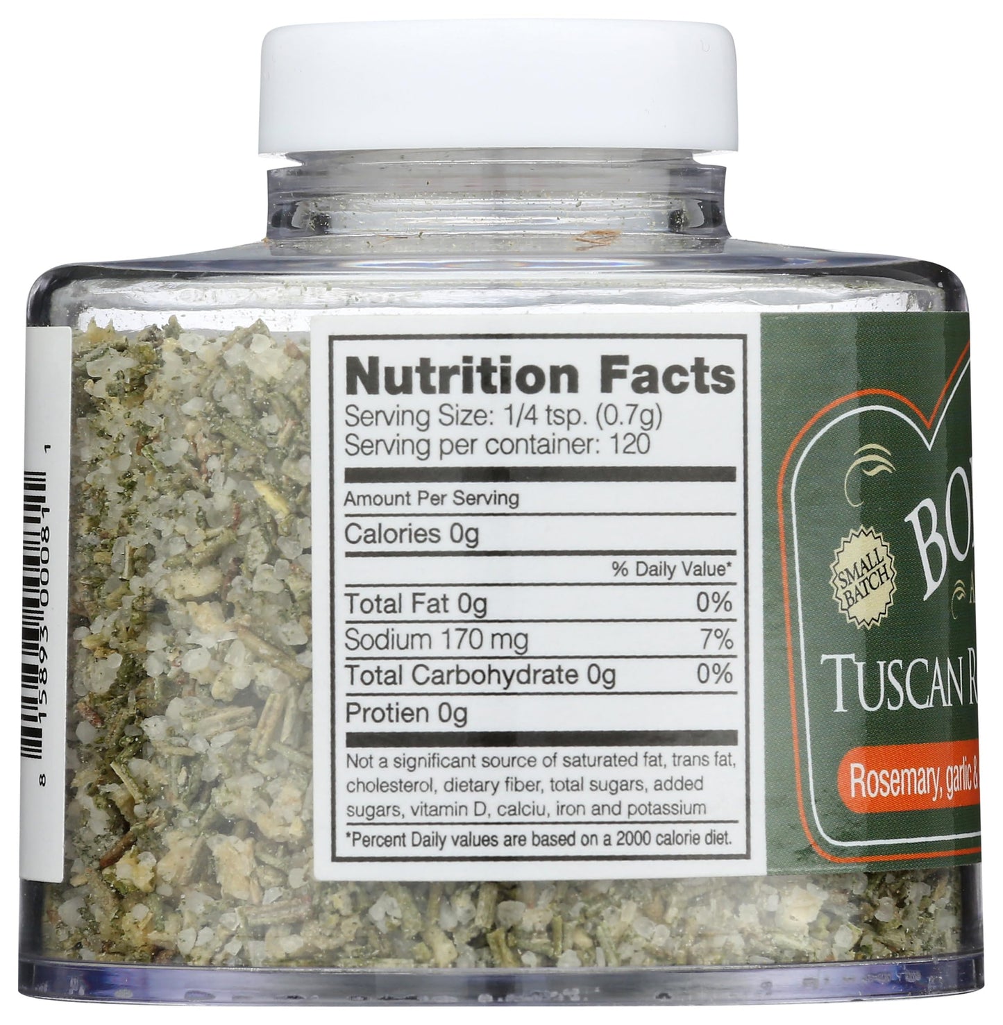 Borsari, Salt Seasoning Rosemary Sage Tuscan, 3.2 Ounce