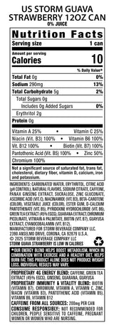 STORM Guava Strawberry, Fitness & Wellness Energy Drink, 12 Fl Oz (Pack of 12)