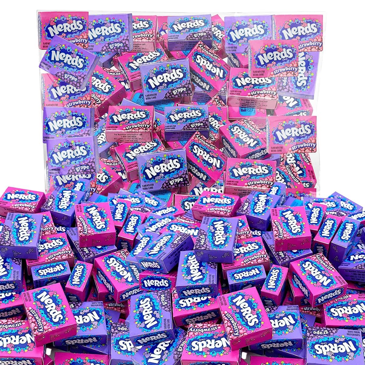 Bulk Candy 2lbs Pack - Mini Boxes Grape and Strawberry Hard Candy, Candy Mini Boxes - Delicious Individually Wrapped Candy for Easter, Kids, Office