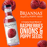 BRIANNAS - Home Style Raspberry Poppy Seed Dressing - Fine Salad Dressing made with Premium Ingredients - Gluten Free, Kosher, & Vegan Dressing - 12