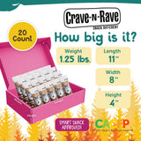 Crave-N-Rave TIMBR S'mores Granola Clusters, 1 oz, 20 Count - Whole Grain, Nut-Free Granola Smores Snack Packs for School, Office, Hiking