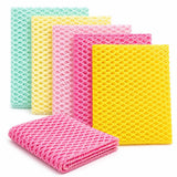 OliviaTree Dish Scrubber 5 Pack, Non Scratch Reusable Mesh Scrub Cloth for Washing Dishes Pots Pans Sink, Quick Dry Odor Resistant Sponge Alternative