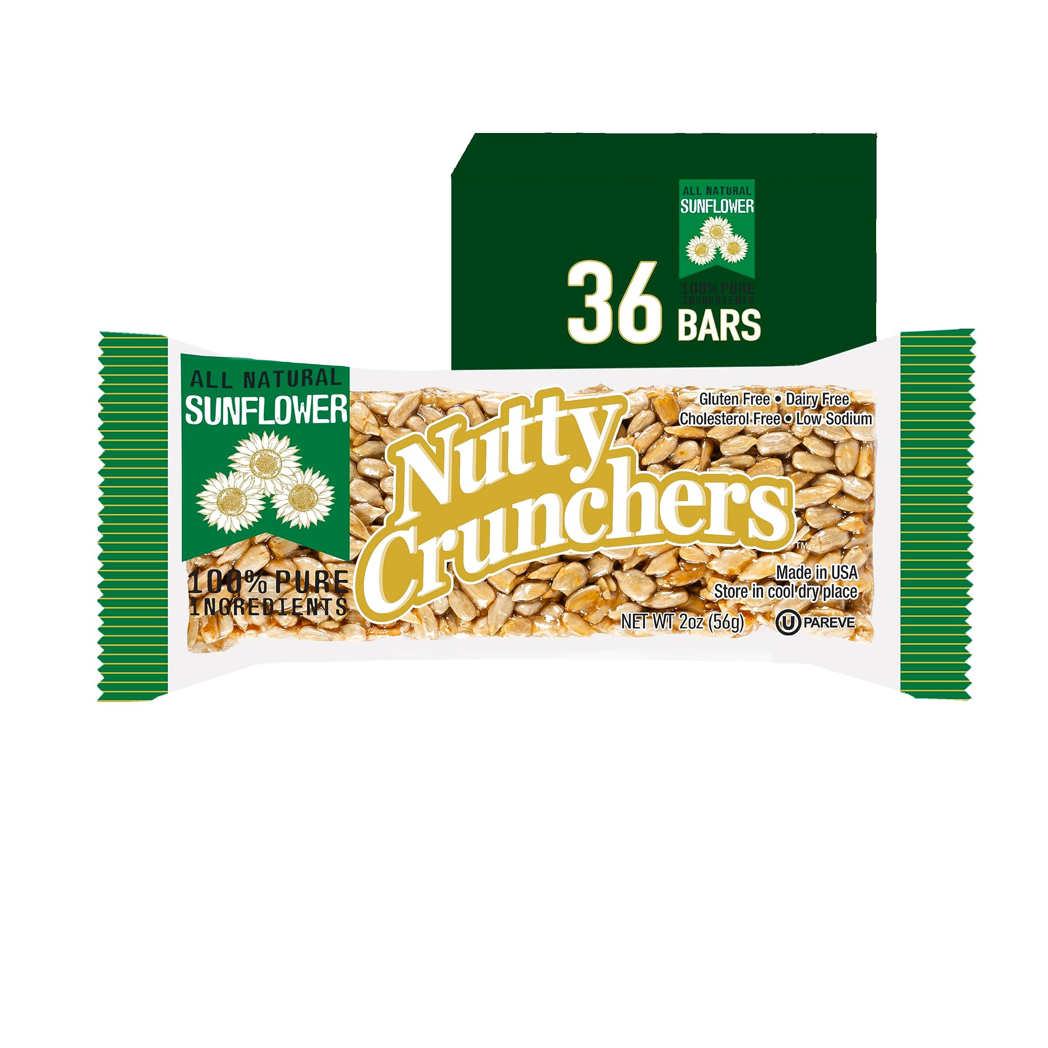 Nutty Crunchers Bars (36 Bats/box, Sunflower)