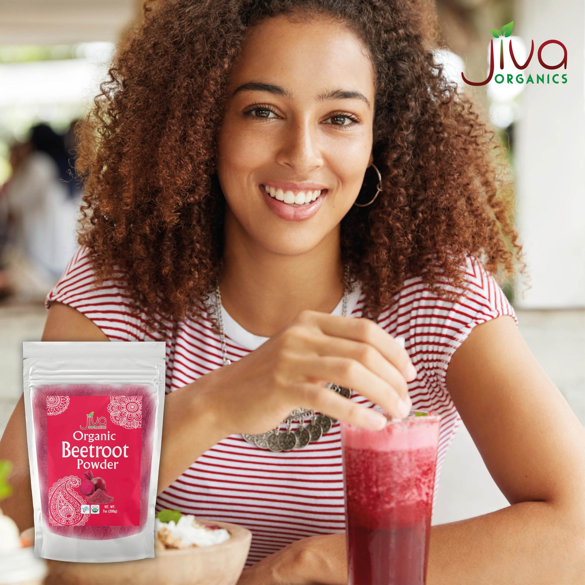 Jiva Organics Beet Root Powder 7 Oz Bag - for Baking & Smoothies - Pure & Natural, Non-GMO, Vegan