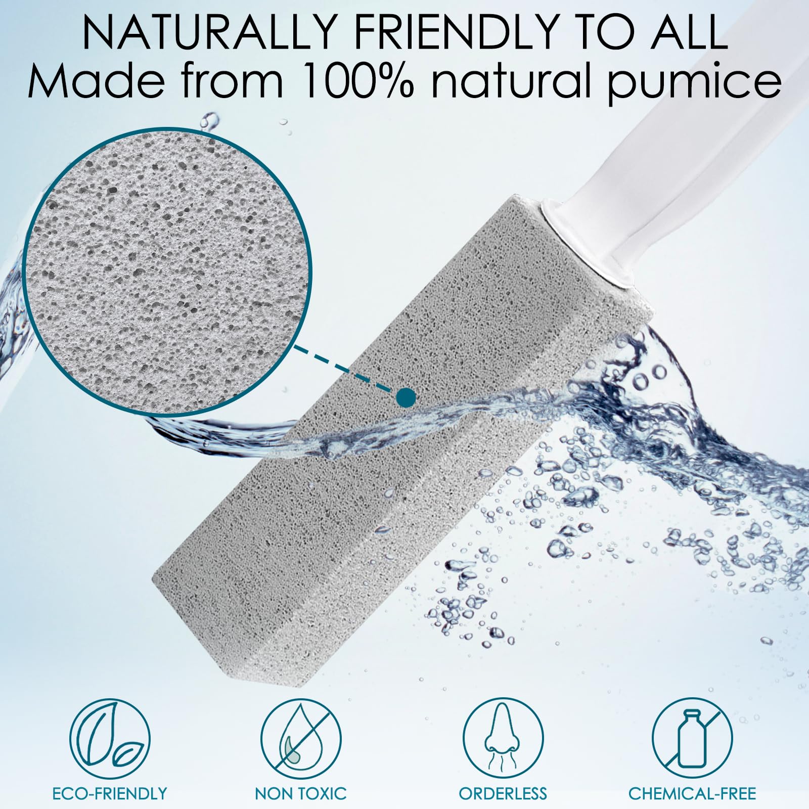 20 Pack Pumice Stone Toilet Bowl Cleaner Pumice Stone with Handle for Toilet Cleaning, Remove Limescale, Rust, Cleaning Supplies for Toilet, Pool