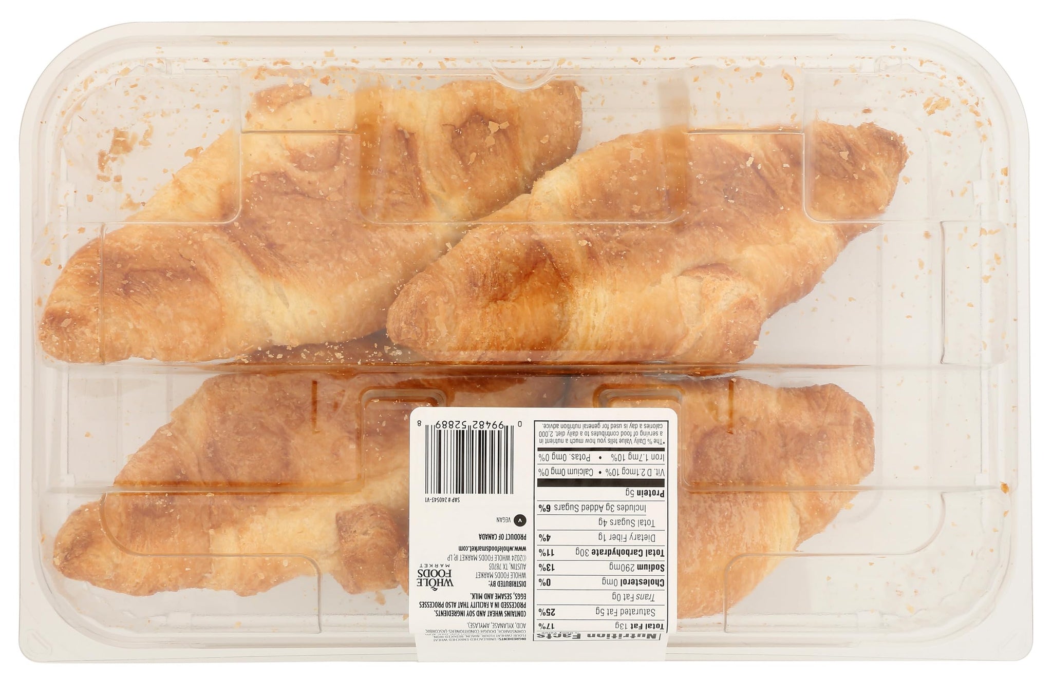 Whole Foods Market Kitchens Vegan Croissant 4 Count, 9.6 OZ