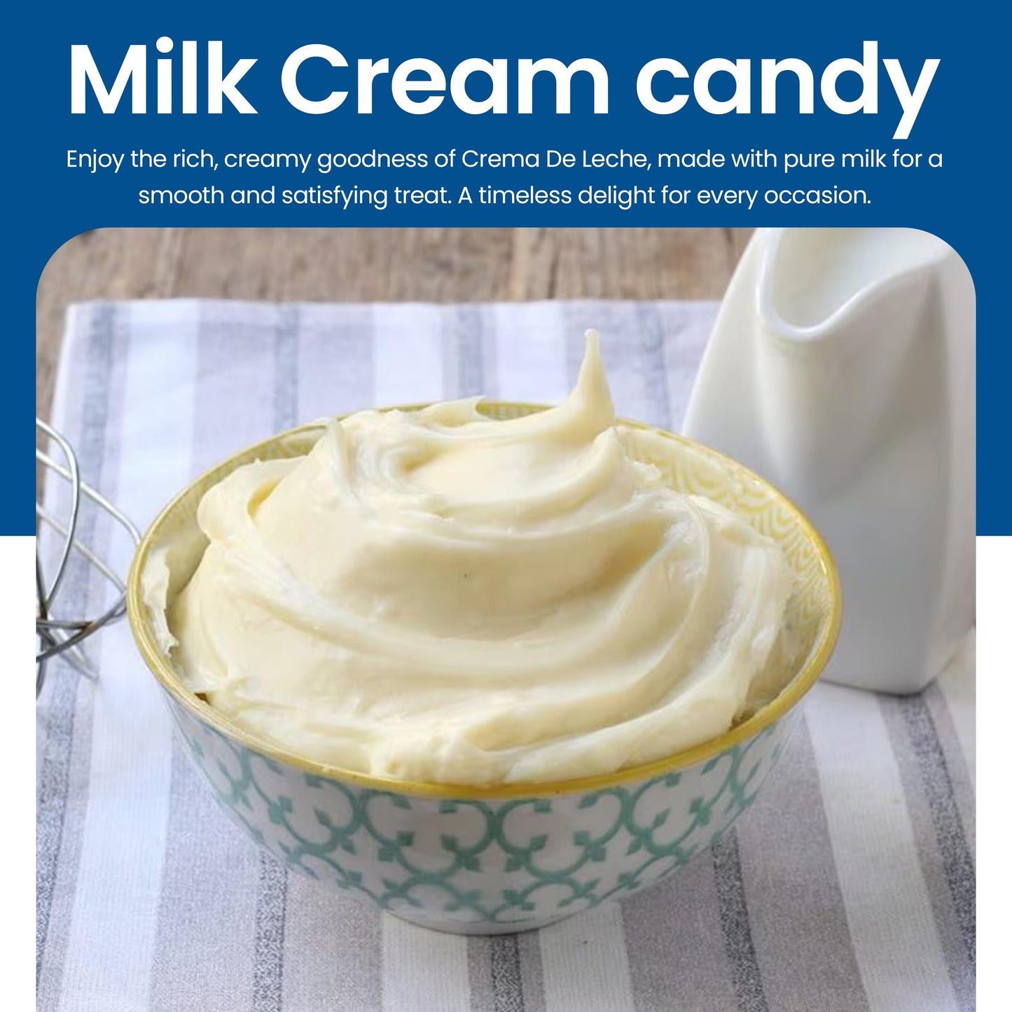 Crema De Leche || 2.5lb || Milk Cream candy (Milk crème), keto snack, healthy snacks, non fat milk, La Bayamesa (pack 24)
