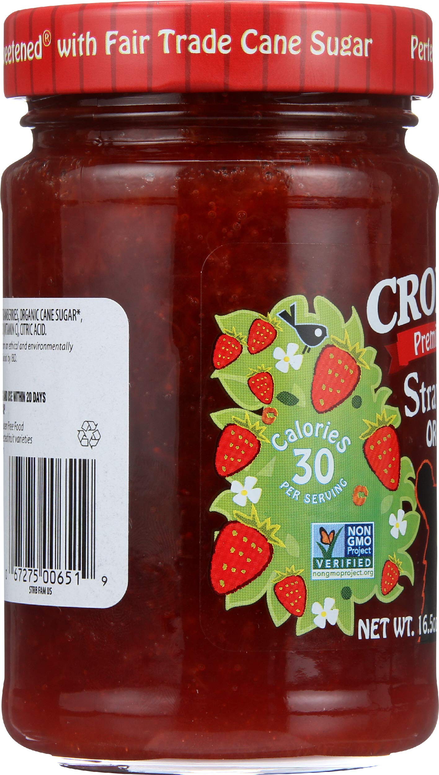Crofter's Organic Premium Spread Strawberry, 16.5 Oz Jar