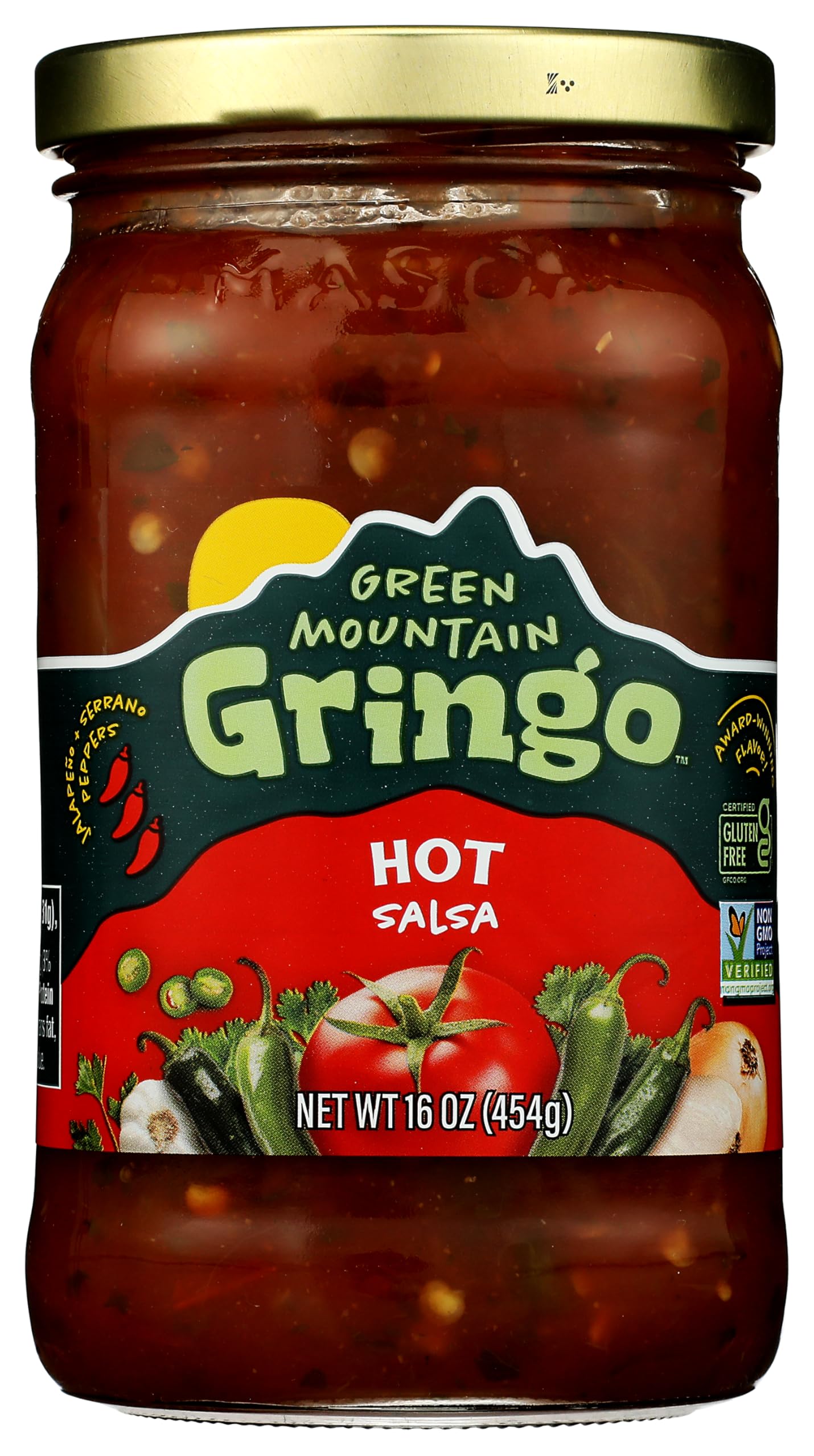 Green Mountain Gringo, Salsa, Hot, 16 oz
