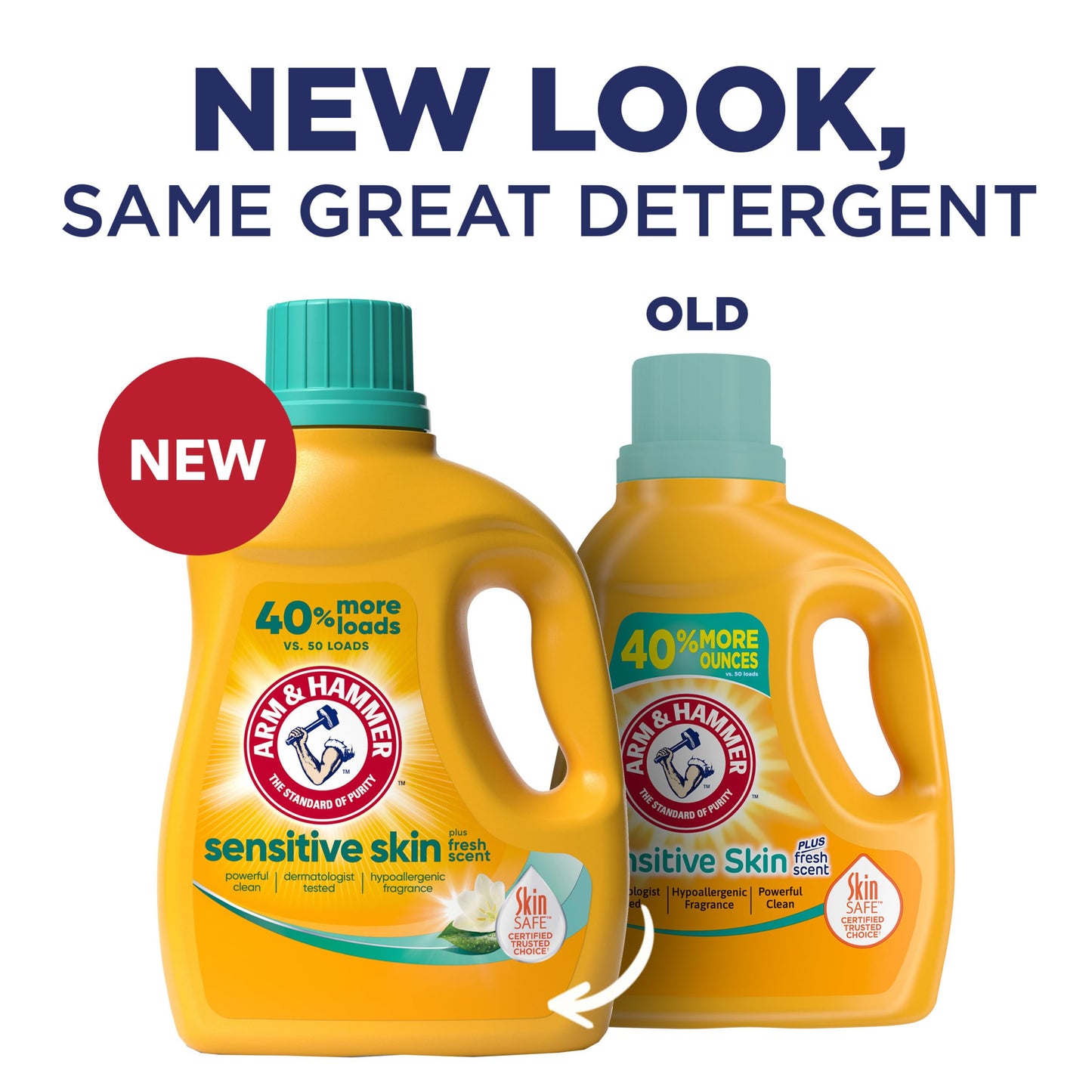 ARM & HAMMER Sensitive Skin Liquid Laundry Detergent, Fresh Scent, 105 fl oz, 105 Loads