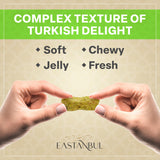 Eastanbul Turkish Delight Pistachio, Turkish Delights Candy, Lokum, 8.8oz
