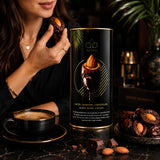 Huries Dark Chocolate Covered Dates with Almonds, Individually Wrapped Gourmet Stuffed Date Candy, Turkish Dessert Snack, 200 g