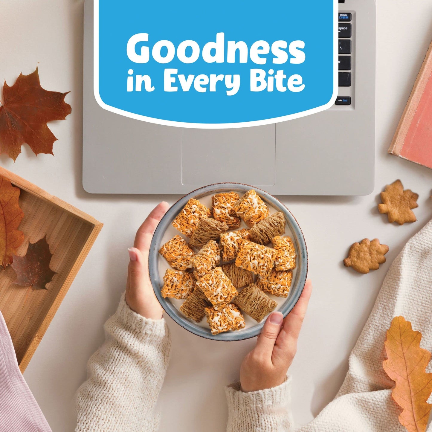 Kellogg's Frosted Mini Wheats Breakfast Cereal, Fiber Cereal, Kids Snacks, Pumpkin Pie Spice, 14.3oz Box (1 Box)