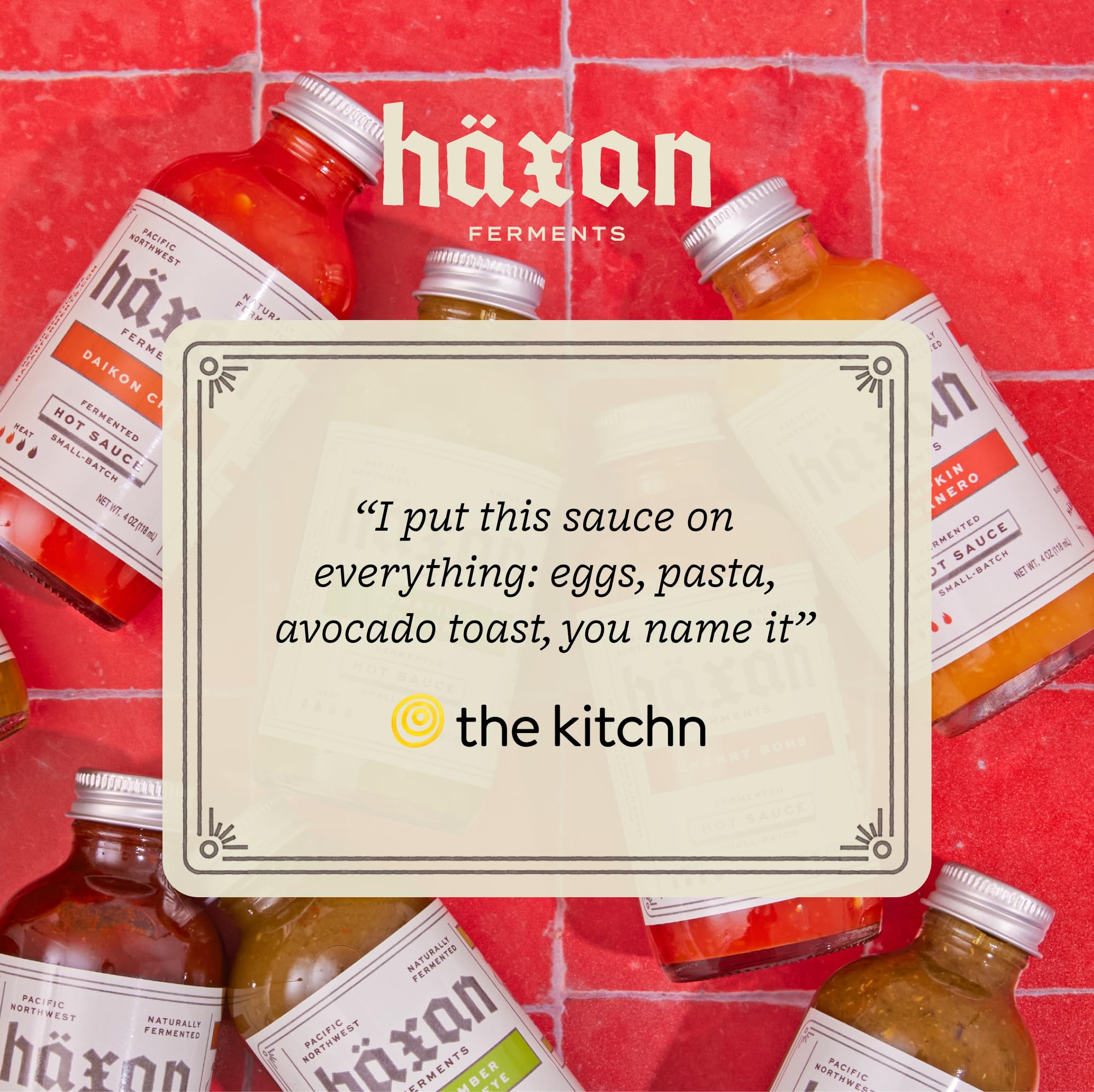 Haxan Ferments Tomatillo Poblano Hot Sauce (4 oz, 2 Count) - Mild Heat (Level 1/5) - Lacto-Fermented for Umami Depth - Made with Green Apples & Fresh
