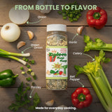 Zydeco Chop Chop Cajun Trinity Seasoning Blend - Dehydrated Onion, Bell Pepper, Garlic & Celery - Salt Free, Gluten Free, All Natural Vegetable