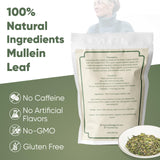 FloraVital Organic Mullein Tea | 100% Pure Mullein Leaf | Lung & Respiratory Support | Caffeine Free | No Fillers | Herbal Tea