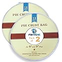 Fonteme Plastic Pie Crust Dough Rolling Bag - Set of 2 (11") | Non-Stick Mess Free Pie Crust Dough Shaper, Cookie, Pastry, Pizza, and Pasta Doug