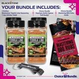 Blackstone Tequila Lime Seasoning - Gourmet Griddle Premium Barbecue Rub 4 Pk (29.6 oz) + BBQ Masters & Opener (6 Items)!