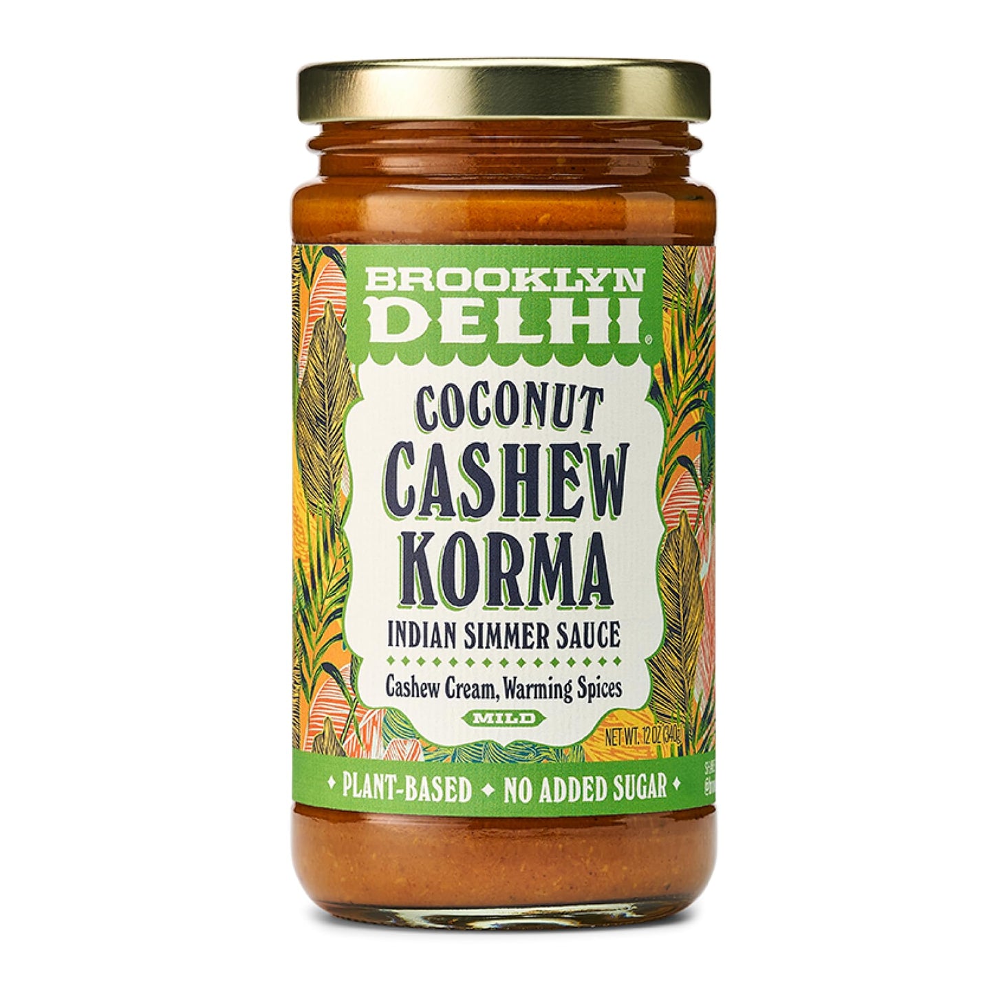 Brooklyn Delhi - Coconut Cashew Korma - Indian Simmer Sauce with Cashew Cream and Warming Spices - Mild Enough for a Kid, Flavorful for a Foodie