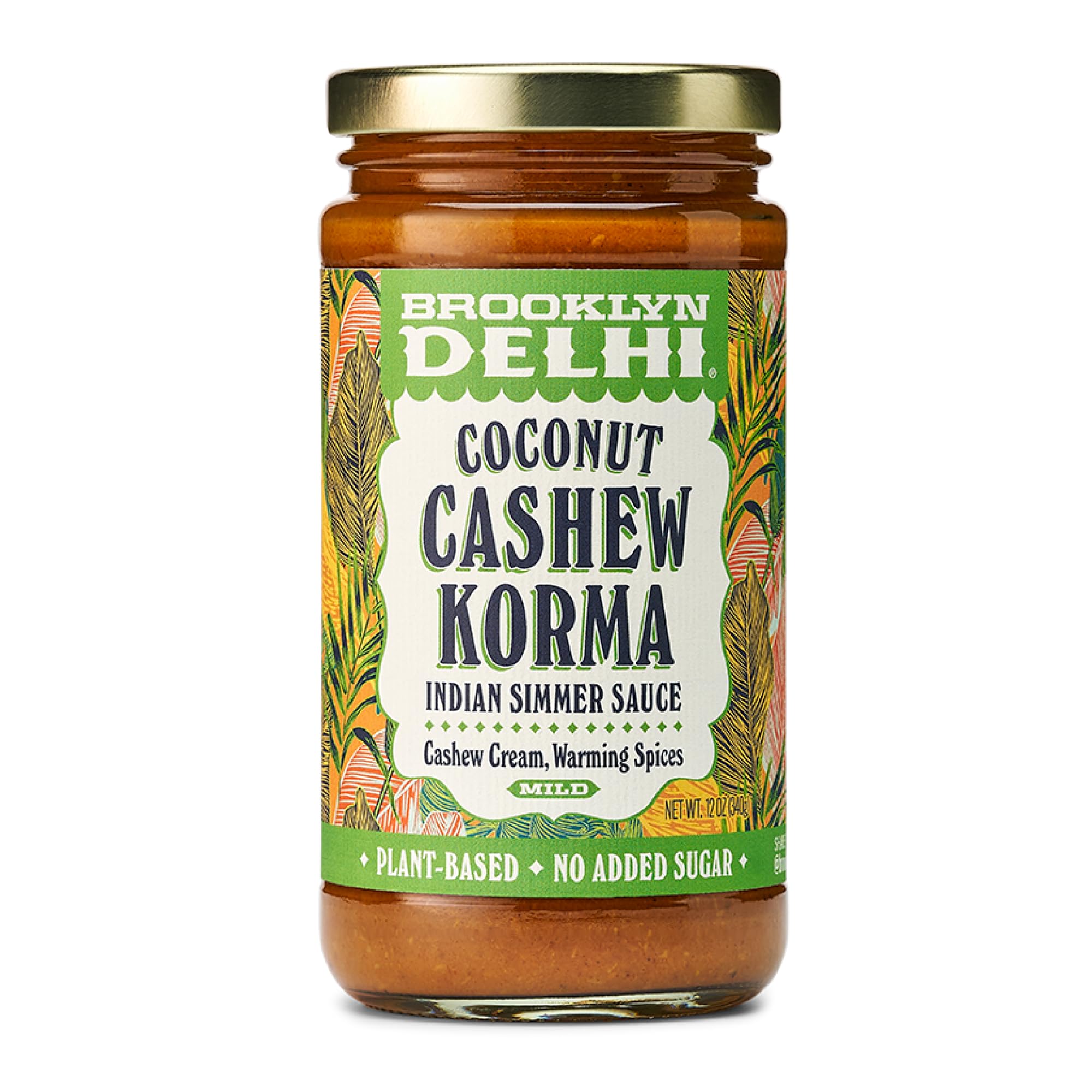 Brooklyn Delhi - Coconut Cashew Korma - Indian Simmer Sauce with Cashew Cream and Warming Spices - Mild Enough for a Kid, Flavorful for a Foodie