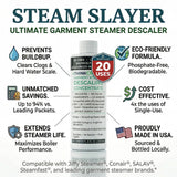 Think Crucial Garment Steamer Descaler - 20 Uses, 94% Savings - Compatible with Jiffy J-2000 J-4000 Conair SALAV - 8 fl oz