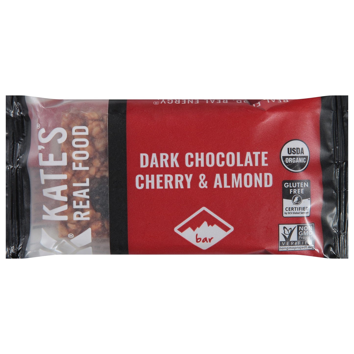 Kates Real Food Organic Dark Chocolate Cherry & Almond Handle Bar, 2.2 OZ