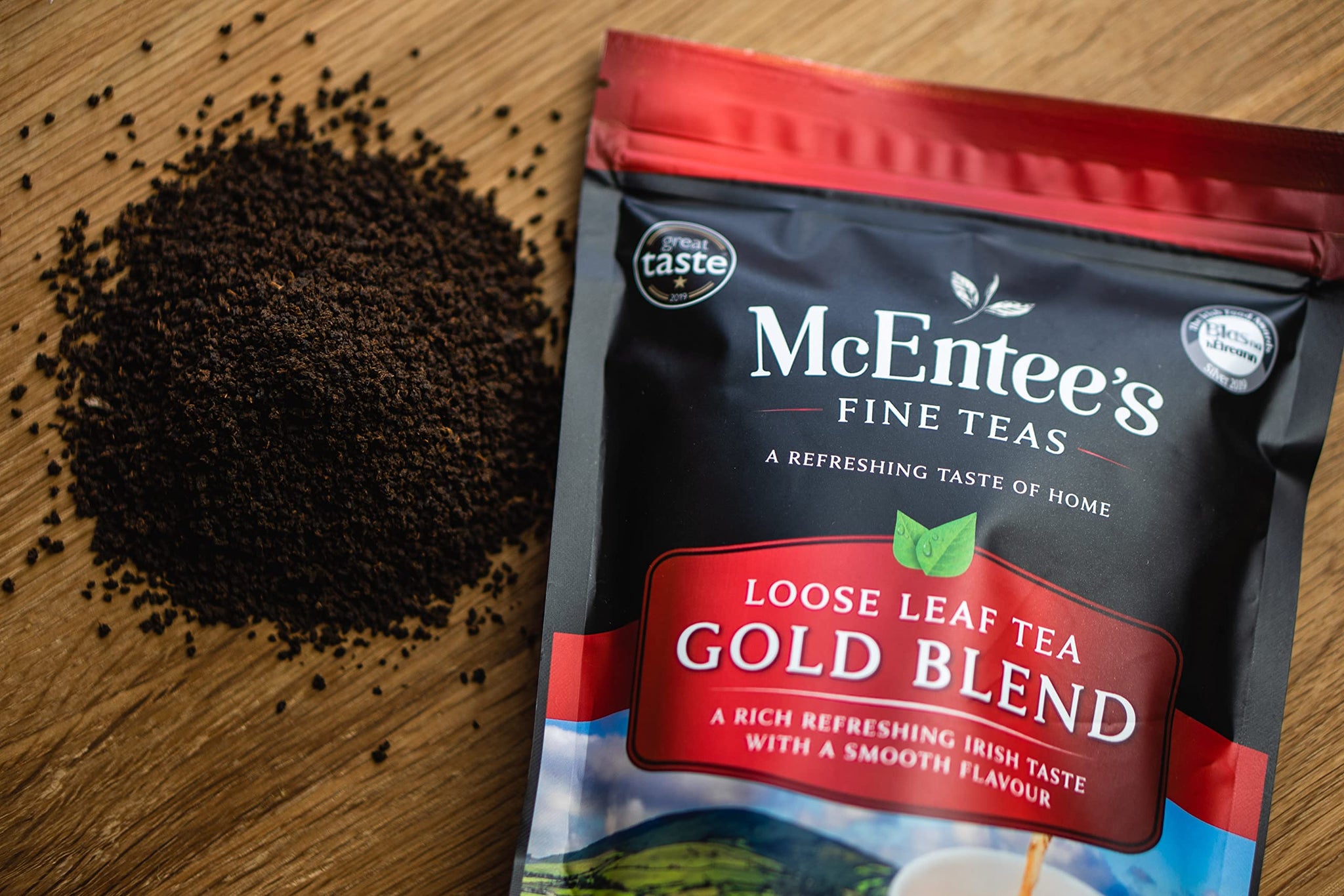 McEntee's Irish Loose Leaf Gold Blend - 250g Refill Bag - Expertly Blended in Ireland for That Perfect Cup of Traditional Assam & Kenyan Tea